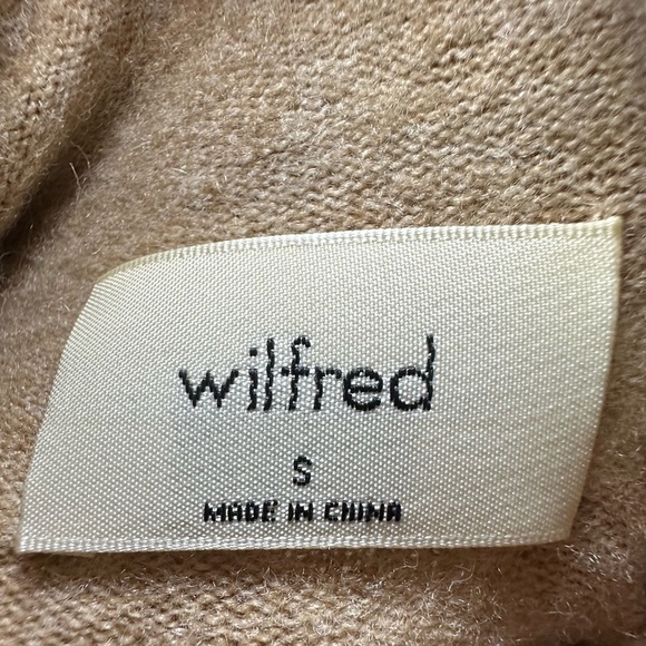 Small Wilfred Light Brown Wool Cashmere Long Sleeve Sweater - Picture 4 of 4